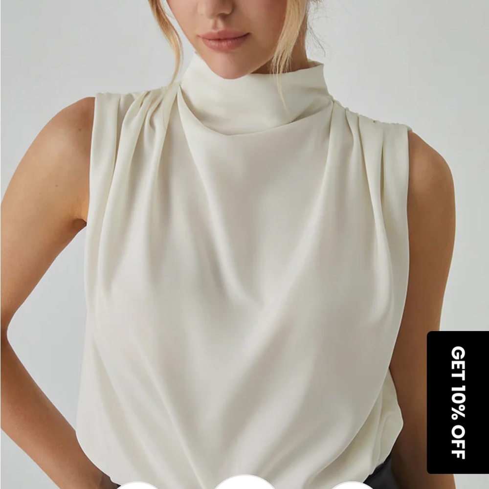 Elegant White Sleeveless Top